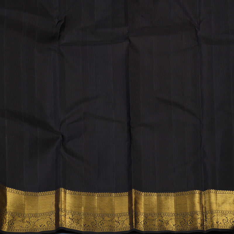 Hayagrivas Handloom Orange Kanjivaram Silk Saree with Deep Nagapazham Border KBE2477C1-1