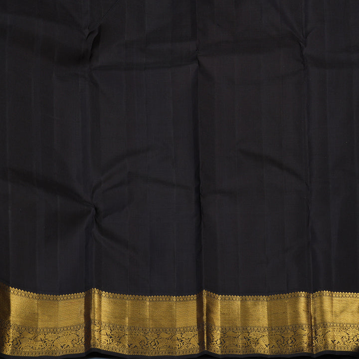 Hayagrivas Handloom Orange Kanjivaram Silk Saree with Deep Nagapazham Border KBE2477C1-1