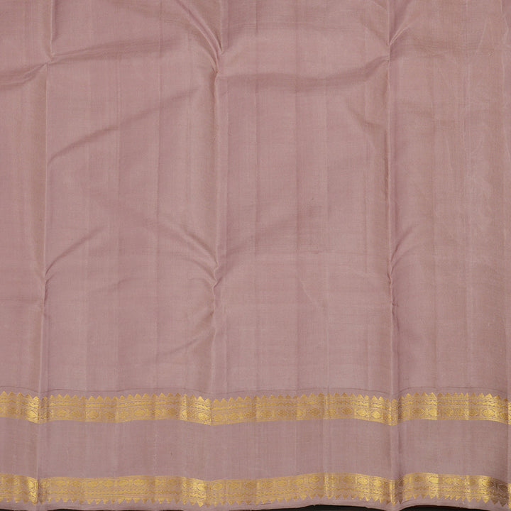 Hayagrivas Handloom Light Brown Kanjivaram Silk Saree with Rosewood Border KBE2477C2-1