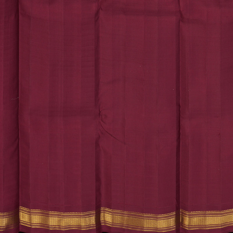 Hayagrivas Handloom Manjal Kanjivaram Silk Saree with Maroon Border KBE2477C3-1