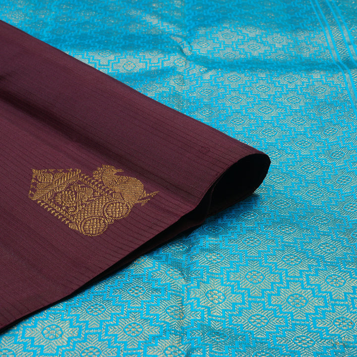 Hayagrivas Handloom Wine Kanjivaram Silk Saree KBE2481C3-1