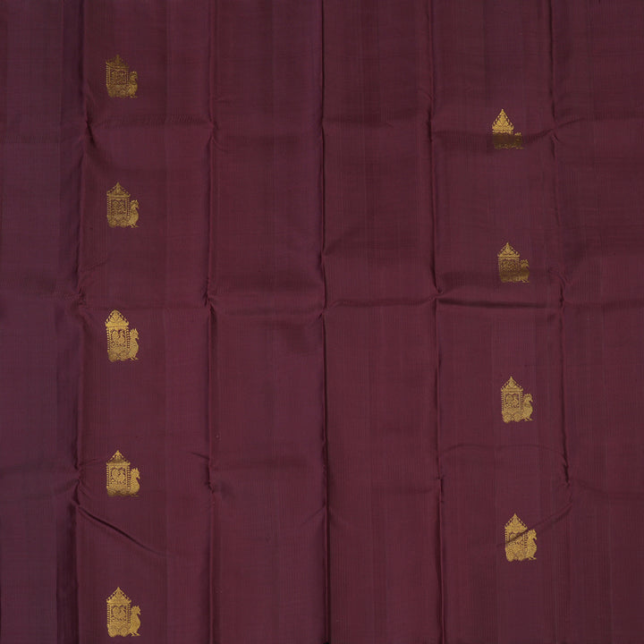 Hayagrivas Handloom Wine Kanjivaram Silk Saree KBE2481C3-1