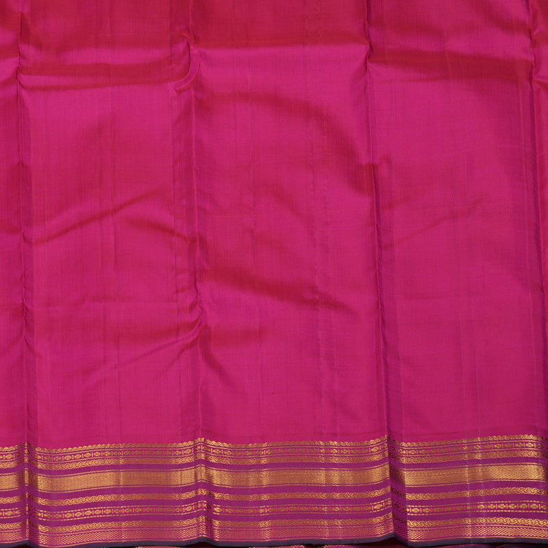 Hayagrivas Handloom Orange & Pink (Carpet Checks) Kanjivaram Silk Saree KBE2481C5-2