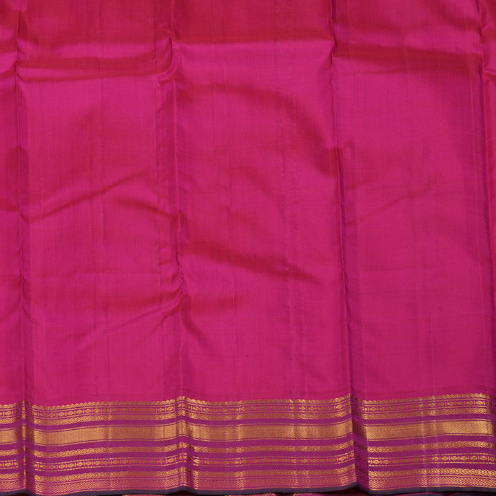 Hayagrivas Handloom Orange & Pink (Carpet Checks) Kanjivaram Silk Saree KBE2481C5-2