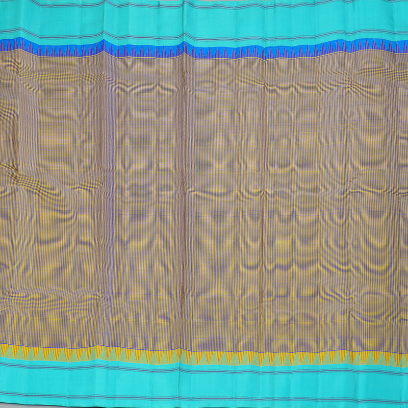 Hayagrivas Handloom Yellow & Blue (Zasa Zasa Kattam) Kanjivaram Silk Saree KBE2483C11-2