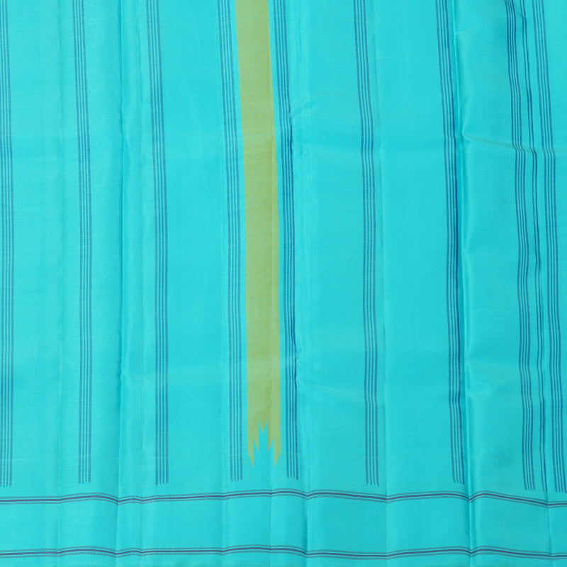 Hayagrivas Handloom Yellow & Blue (Zasa Zasa Kattam) Kanjivaram Silk Saree KBE2483C11-2