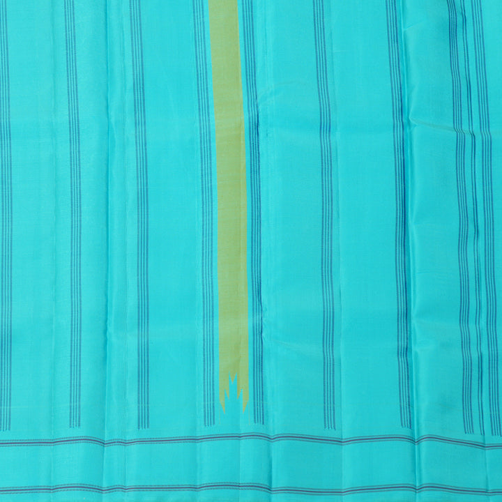 Hayagrivas Handloom Yellow & Blue (Zasa Zasa Kattam) Kanjivaram Silk Saree KBE2483C11-2
