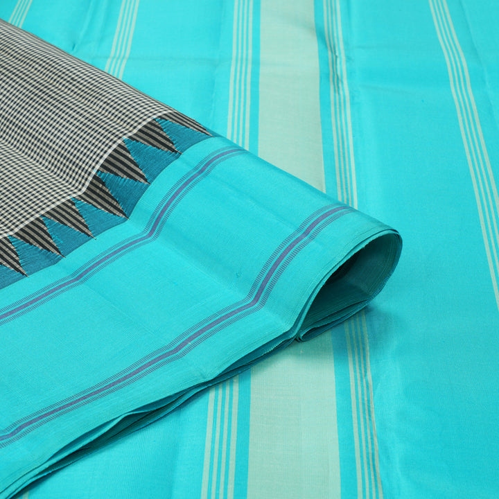 Hayagrivas Handloom Black & White (Zasa Zasa Kattam) Kanjivaram Silk Saree KBE2483C11-3