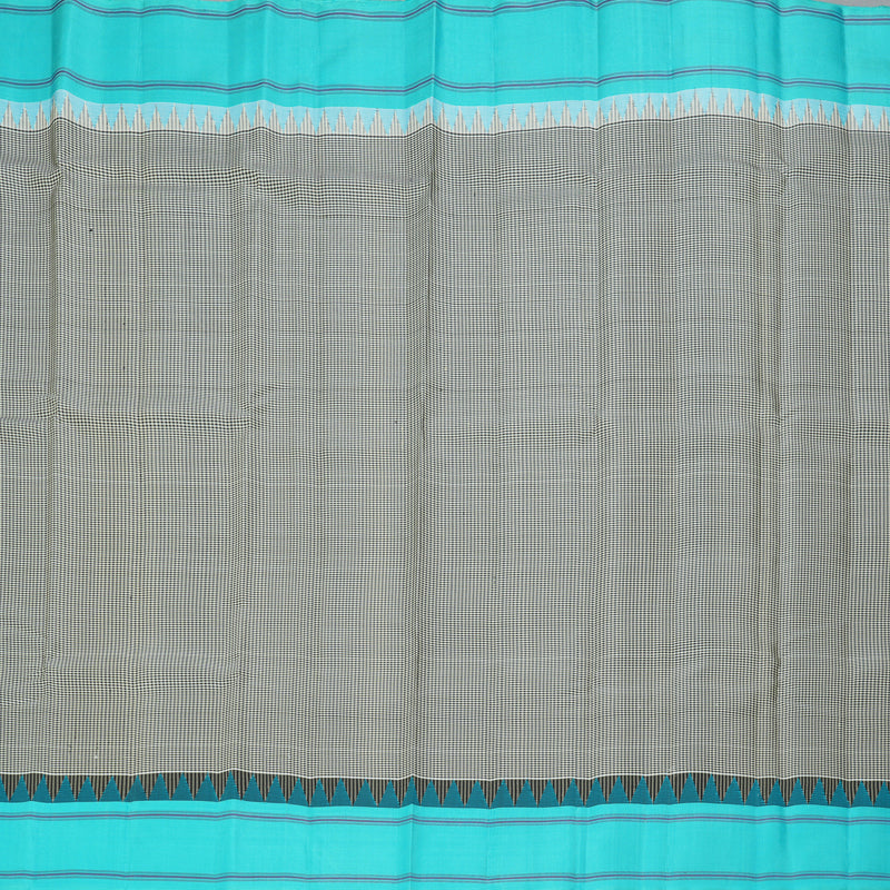 Hayagrivas Handloom Black & White (Zasa Zasa Kattam) Kanjivaram Silk Saree KBE2483C11-3