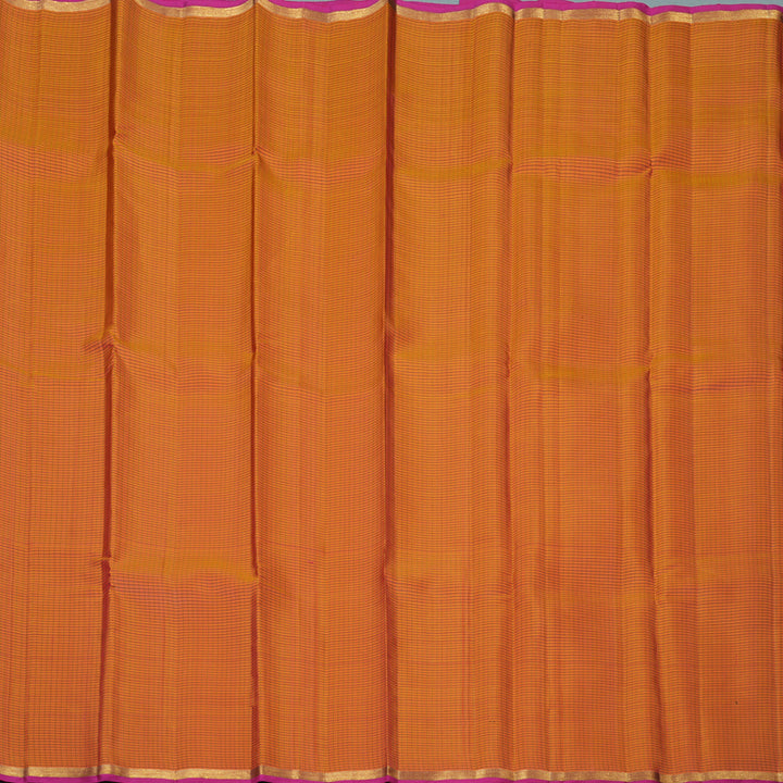 Hayagrivas Handloom Orangish-Pink Kanjivaram Silk Saree KBE2483C3-2