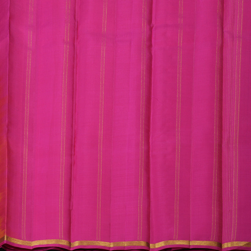 Hayagrivas Handloom Orangish-Pink Kanjivaram Silk Saree KBE2483C3-2