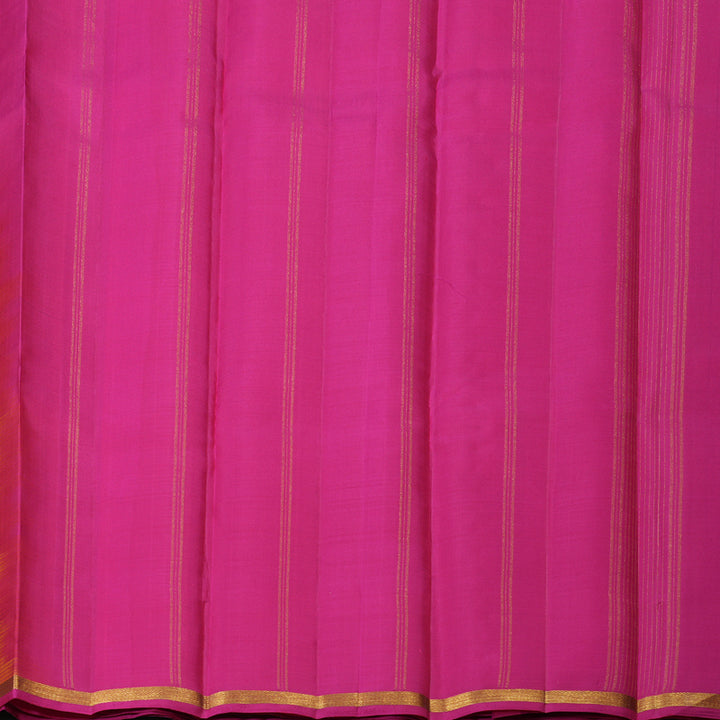 Hayagrivas Handloom Orangish-Pink Kanjivaram Silk Saree KBE2483C3-2