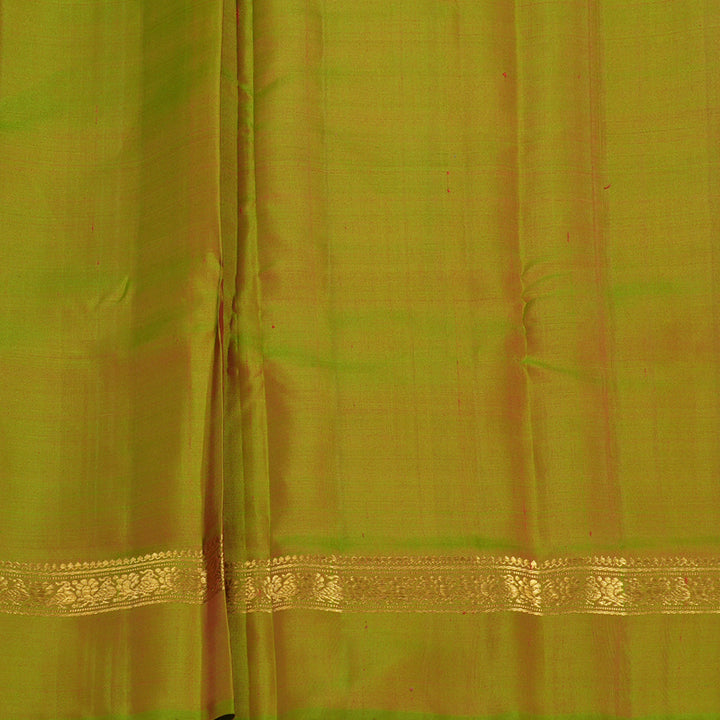 Hayagrivas Handloom Red Kanjivaram Silk Saree with Manthalir Green Border KBE2483C4-2