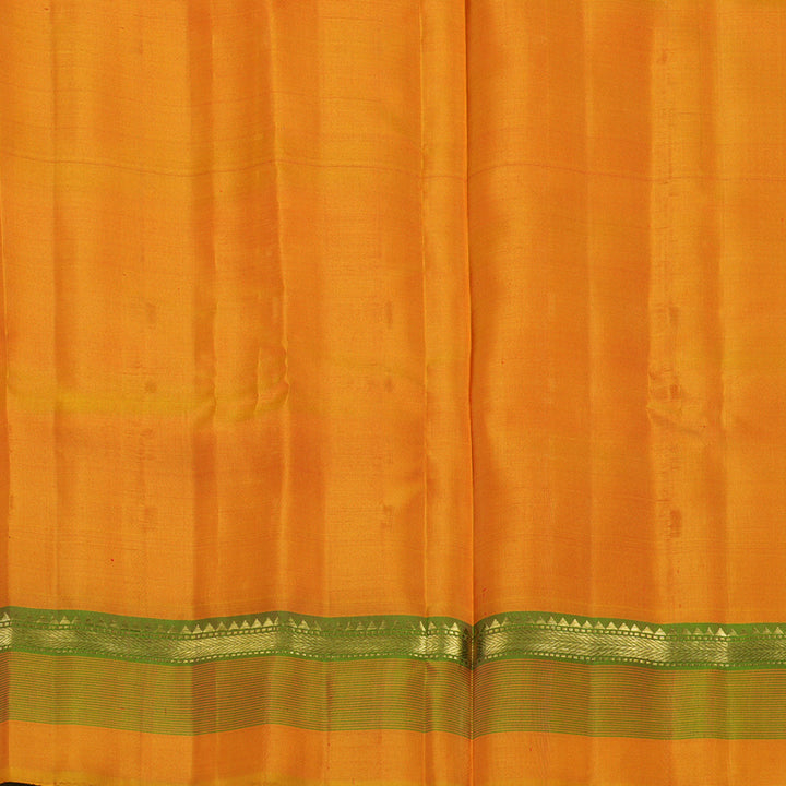 Hayagrivas Handloom Red Kanjivaram Silk Saree with Golden Orange Border KBE2483C6-1