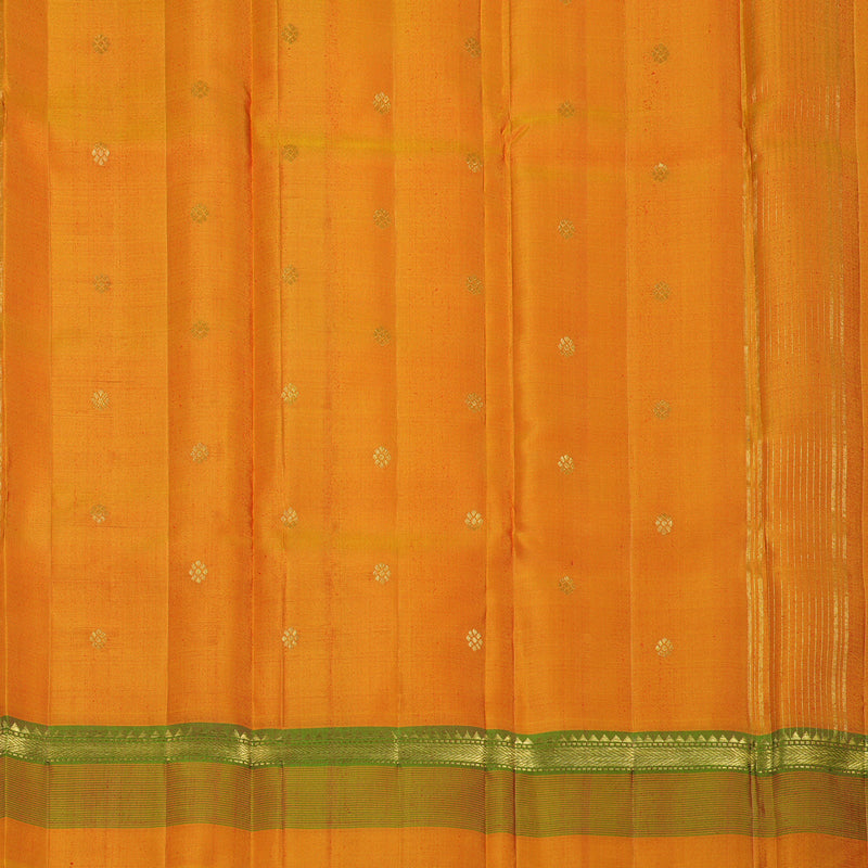 Hayagrivas Handloom Red Kanjivaram Silk Saree with Golden Orange Border KBE2483C6-1