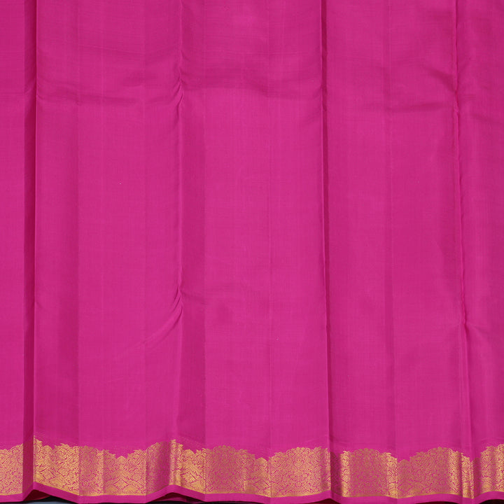 Hayagrivas Handloom Grey-Beige Kanjivaram Silk Saree with Multicolour Border KBE2485C3-1