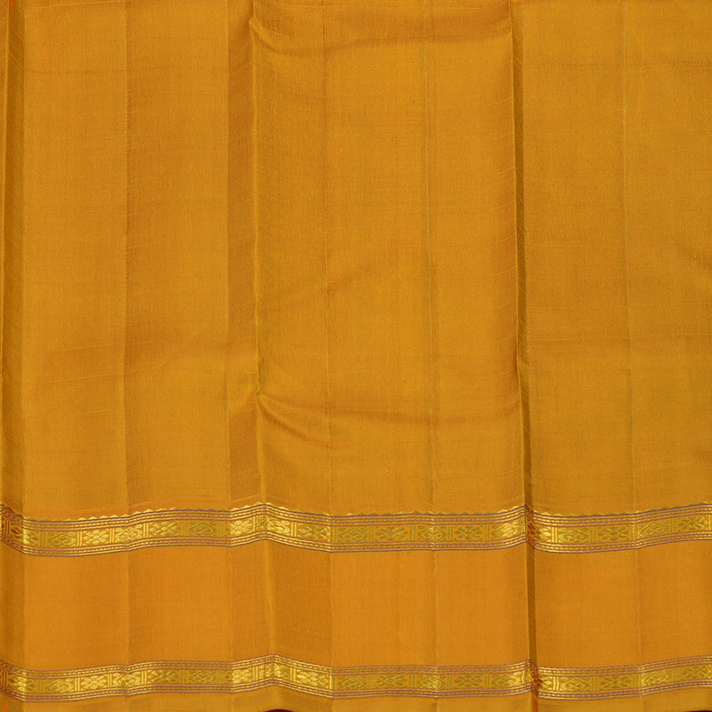 Hayagrivas Handloom Kanchana Brown Kanjivaram Silk Saree with Mustard Yellow Border KBE2489C9-1