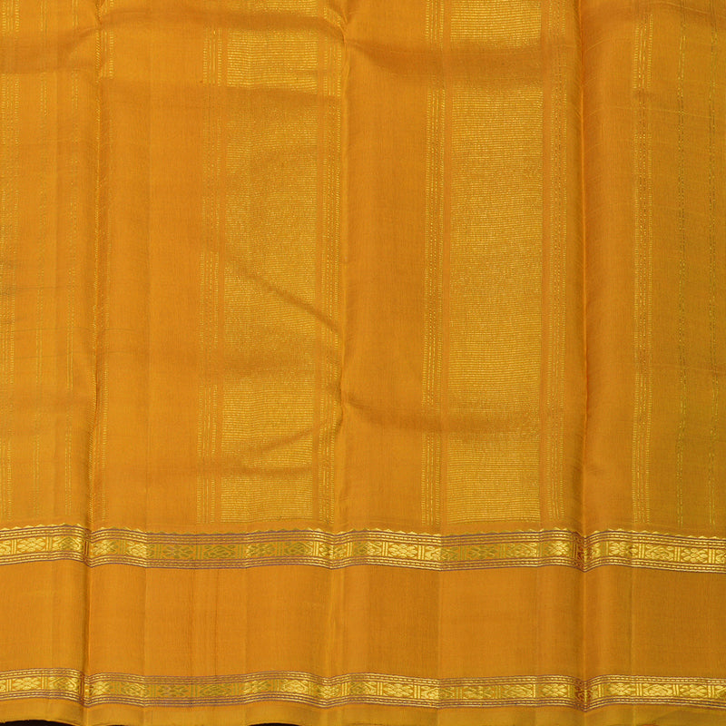 Hayagrivas Handloom Kanchana Brown Kanjivaram Silk Saree with Mustard Yellow Border KBE2489C9-1