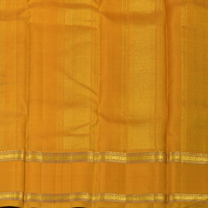 Hayagrivas Handloom Kanchana Brown Kanjivaram Silk Saree with Mustard Yellow Border KBE2489C9-1