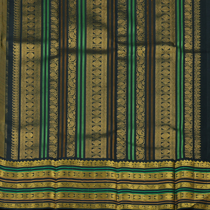 Hayagrivas Handloom Sandal Kanjivaram Silk Saree with Karum Neelam Border KBE2492C13-1