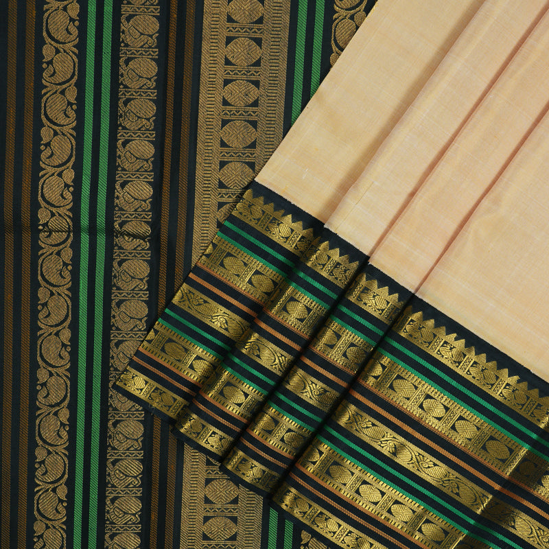 Hayagrivas Handloom Sandal Kanjivaram Silk Saree with Karum Neelam Border KBE2492C13-1