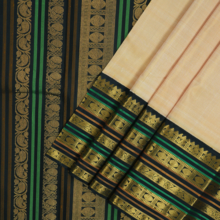 Hayagrivas Handloom Sandal Kanjivaram Silk Saree with Karum Neelam Border KBE2492C13-1
