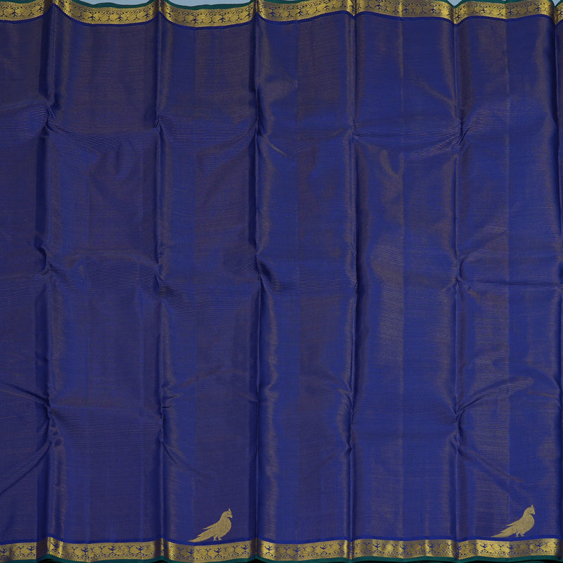 Hayagrivas Handloom Dark Blue Kanjivaram Silk Saree KBE2493C3-2