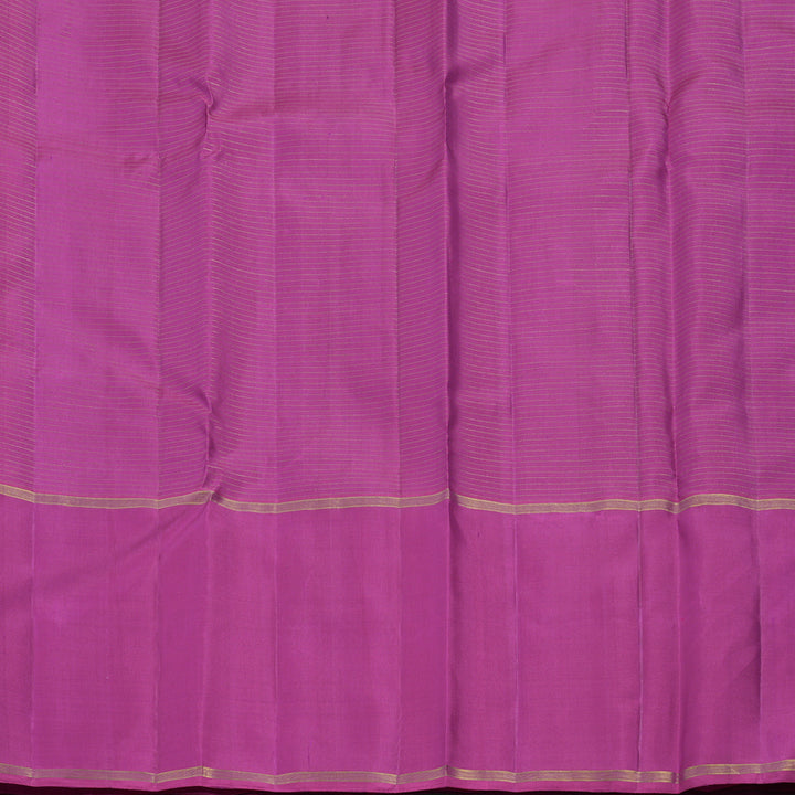 Hayagrivas Handloom Purple Kanjivaram Silk Saree with Magenta Border KBE2493C7-1