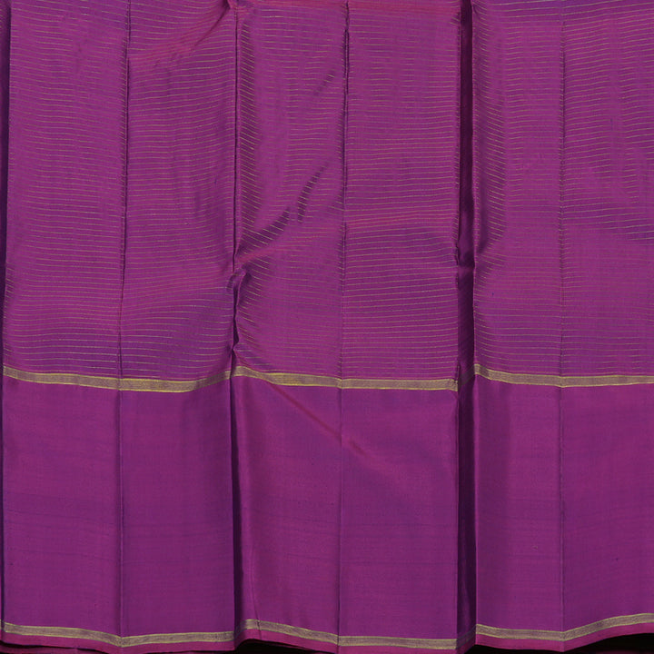 Hayagrivas Handloom Deep Violet Kanjivaram Silk Saree with Purple Border KBE2493C7-2