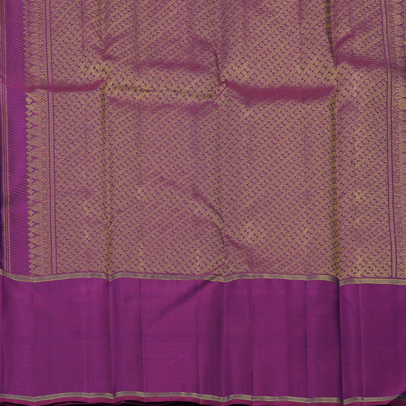 Hayagrivas Handloom Deep Violet Kanjivaram Silk Saree with Purple Border KBE2493C7-2