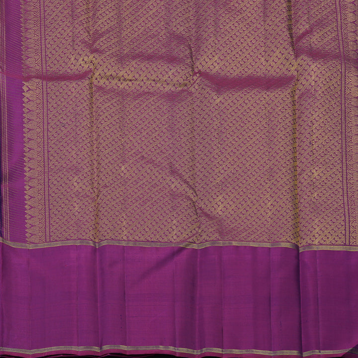 Hayagrivas Handloom Deep Violet Kanjivaram Silk Saree with Purple Border KBE2493C7-2