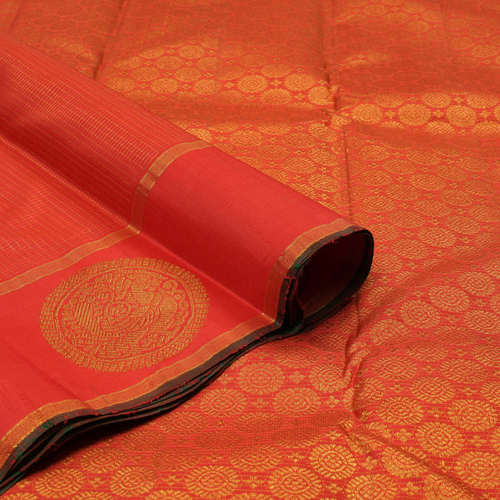 Hayagrivas Handloom Red Kanjivaram Silk Saree KBE2493C7-3