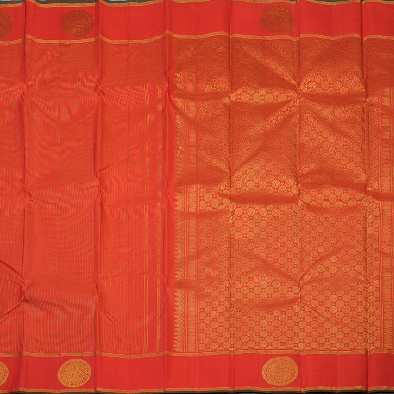 Hayagrivas Handloom Red Kanjivaram Silk Saree KBE2493C7-3