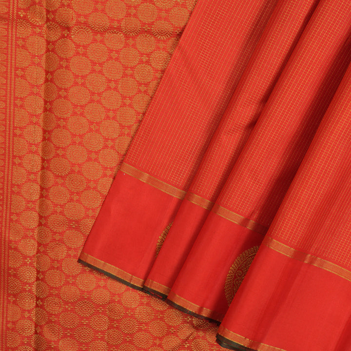 Hayagrivas Handloom Red Kanjivaram Silk Saree KBE2493C7-3