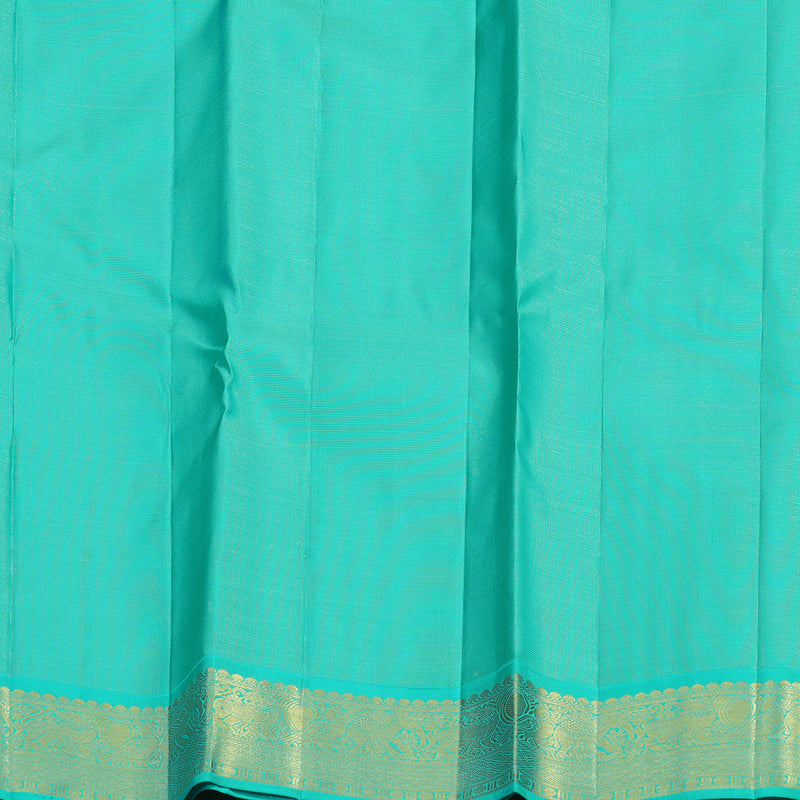 Hayagrivas Handloom Magenta Pink Kanjivaram Silk Saree with Bright Teal Border KBE2493C9-1