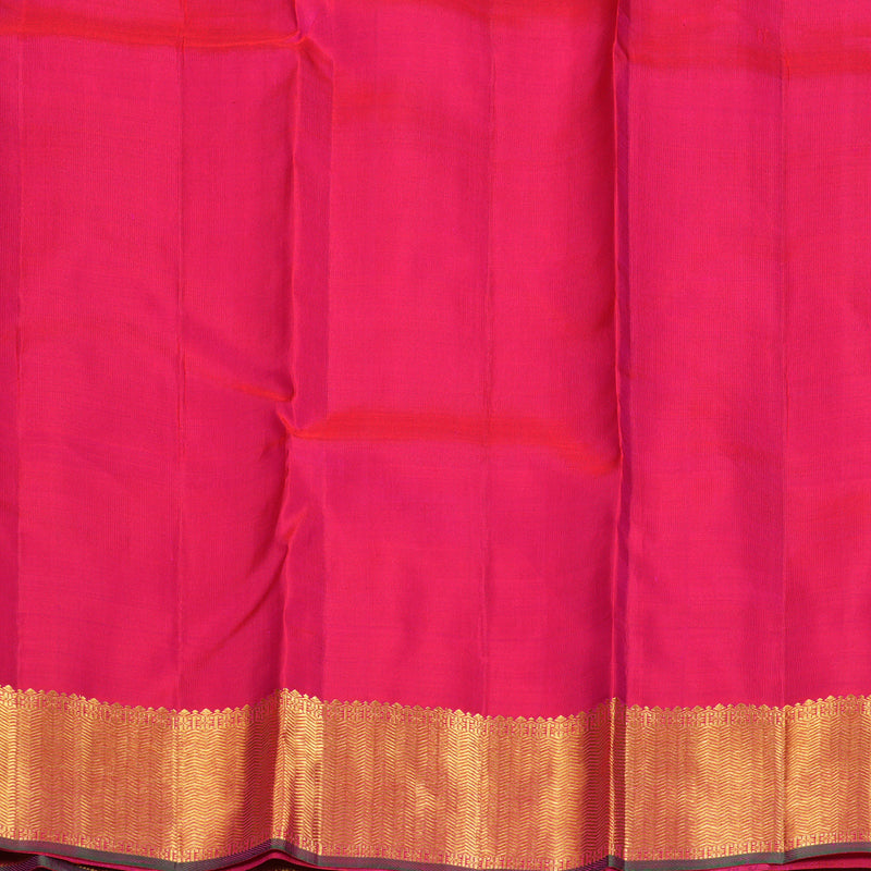 Hayagrivas Handloom Rani Pink Kanjivaram Silk Saree KBE2495C2-1