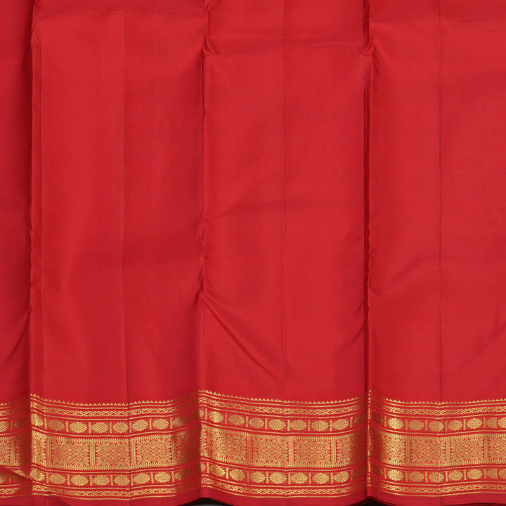 Hayagrivas Red Handloom Kanjivaram Silk Saree KBE24D2-1