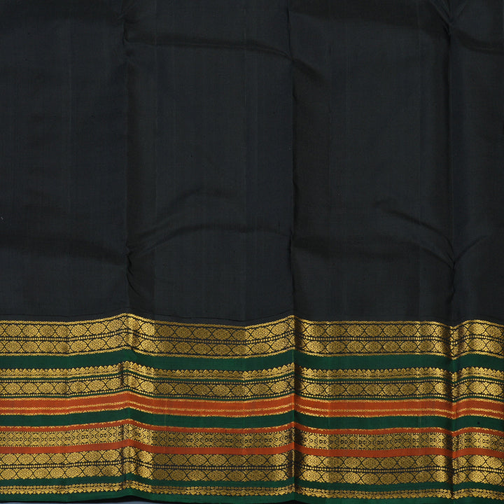 Hayagrivas Handloom Baby Pink Kanjivaram Silk Saree with Black Border KBE2500C5-2