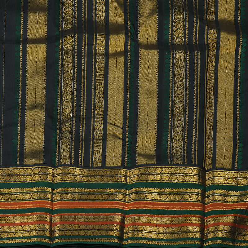 Hayagrivas Handloom Baby Pink Kanjivaram Silk Saree with Black Border KBE2500C5-2