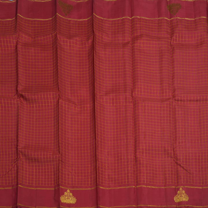 Hayagrivas Handloom Maroon Kanjivaram Silk Saree KBE2505C1-1