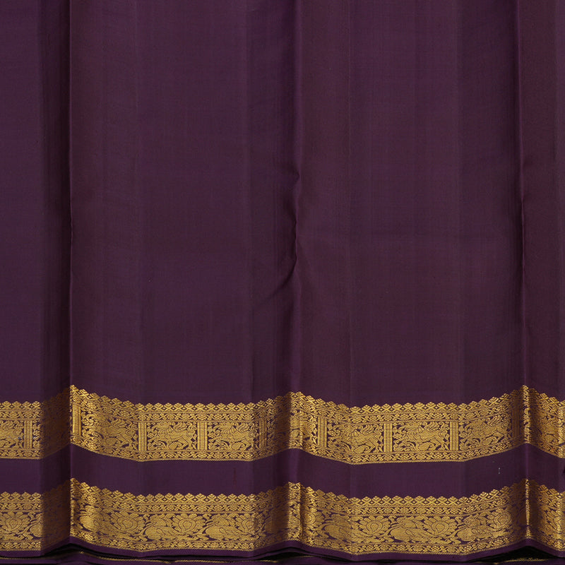 Hayagrivas Handloom Dark Pink Kanjivaram Silk Saree with Dark Purple Border KBE2507C2-3