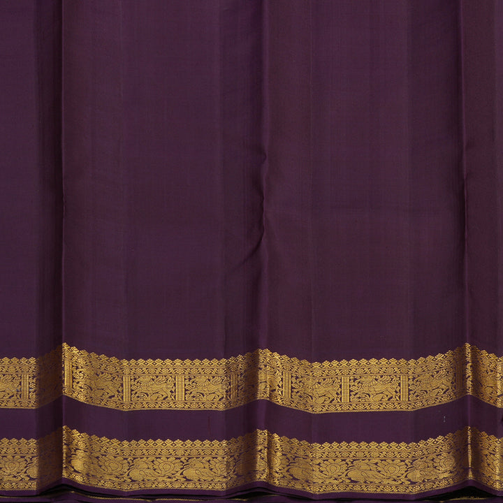 Hayagrivas Handloom Dark Pink Kanjivaram Silk Saree with Dark Purple Border KBE2507C2-3