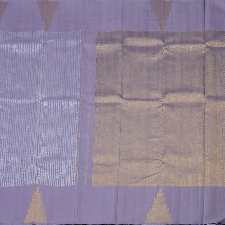 Hayagrivas Handloom Lilac Kanjivaram Silk Saree KBE2507C3-1