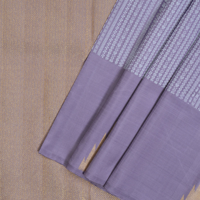 Hayagrivas Handloom Lilac Kanjivaram Silk Saree KBE2507C3-1