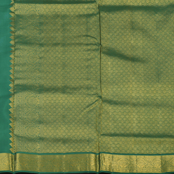 Hayagrivas Handloom Dual Toned Blue & Yellow Ten Yards Silk Saree KBE2509C1-1