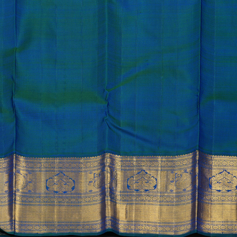 Hayagrivas Handloom Mambazham Orange Kanjivaram Silk Saree with Mayilkazhuthu Border KBE2510C3-2
