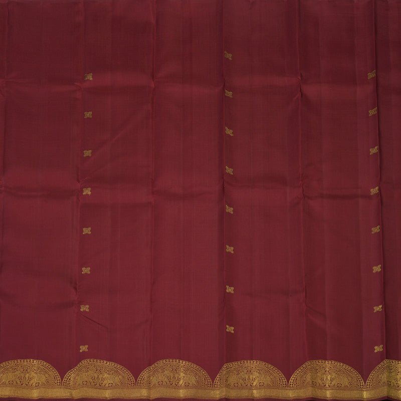 Hayagrivas Handloom Maroon Kanjivaram Silk Saree KBE2512C2-1