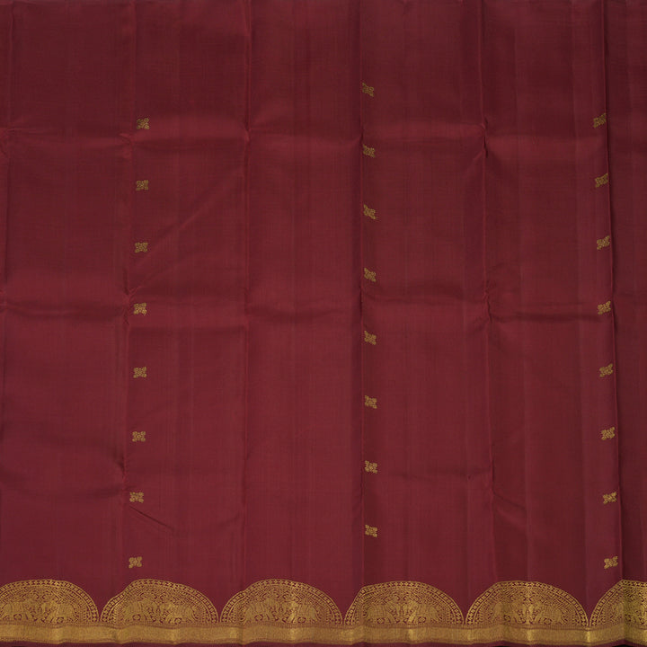 Hayagrivas Handloom Maroon Kanjivaram Silk Saree KBE2512C2-1