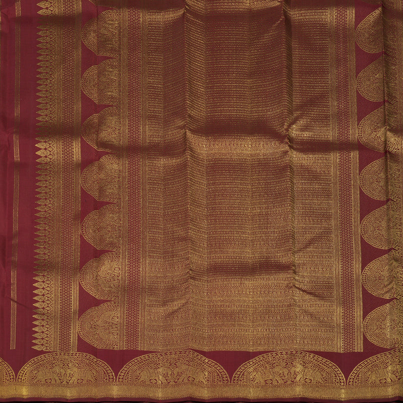 Hayagrivas Handloom Maroon Kanjivaram Silk Saree KBE2512C2-1