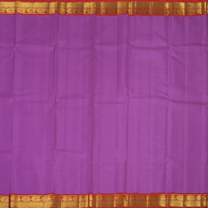 Hayagrivas Handloom Purple Kanjivaram Silk Saree with Red Border KBE2512C3-1